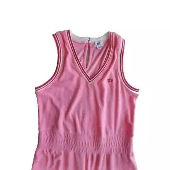 NWT Juicy Couture Light PINK Terry Capri Length Jumpsuit, New - Picture 3 of 16